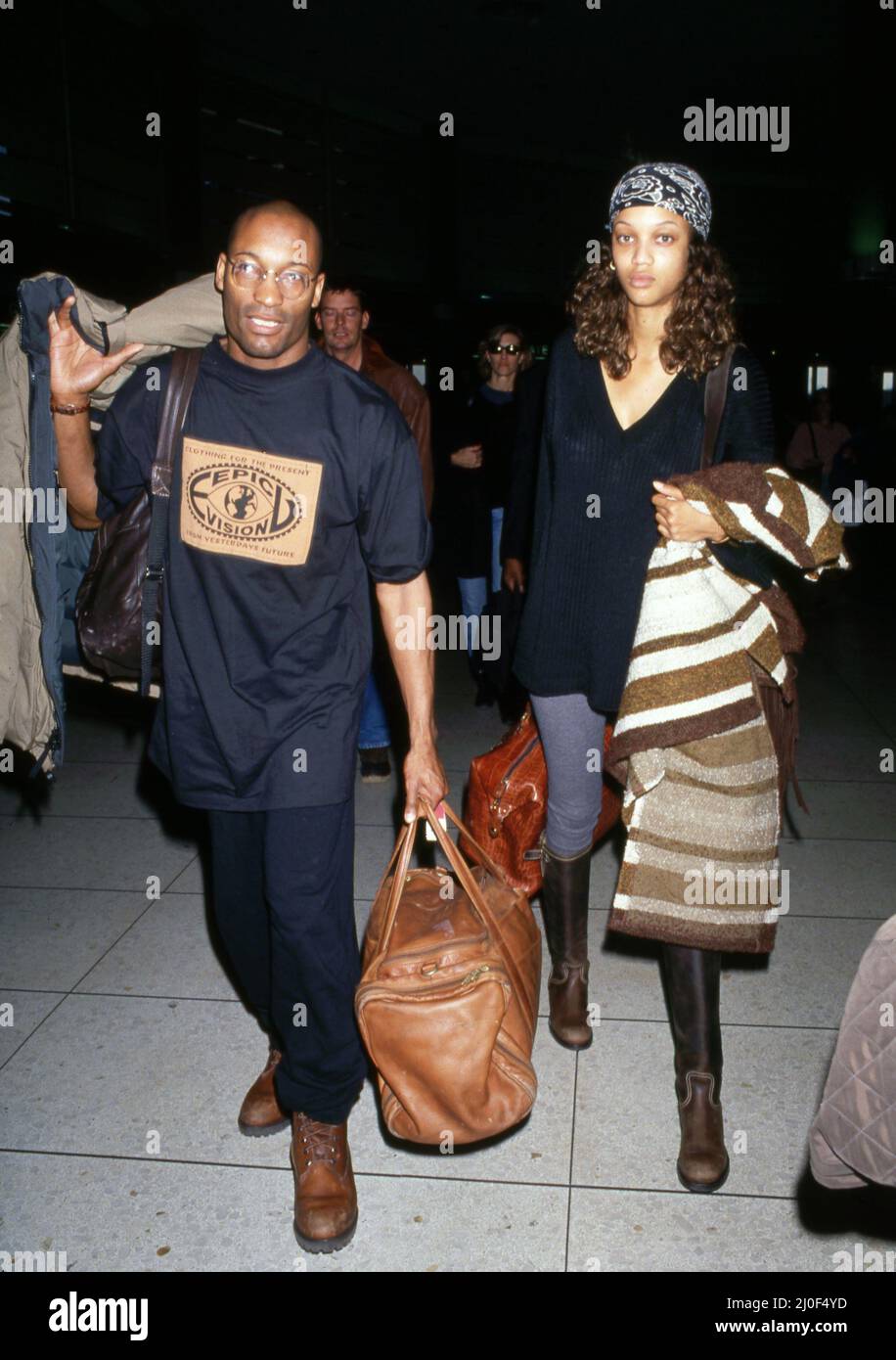 John Singleton and Tyra Banks Jan 1994 Credit Ralph Dominguez