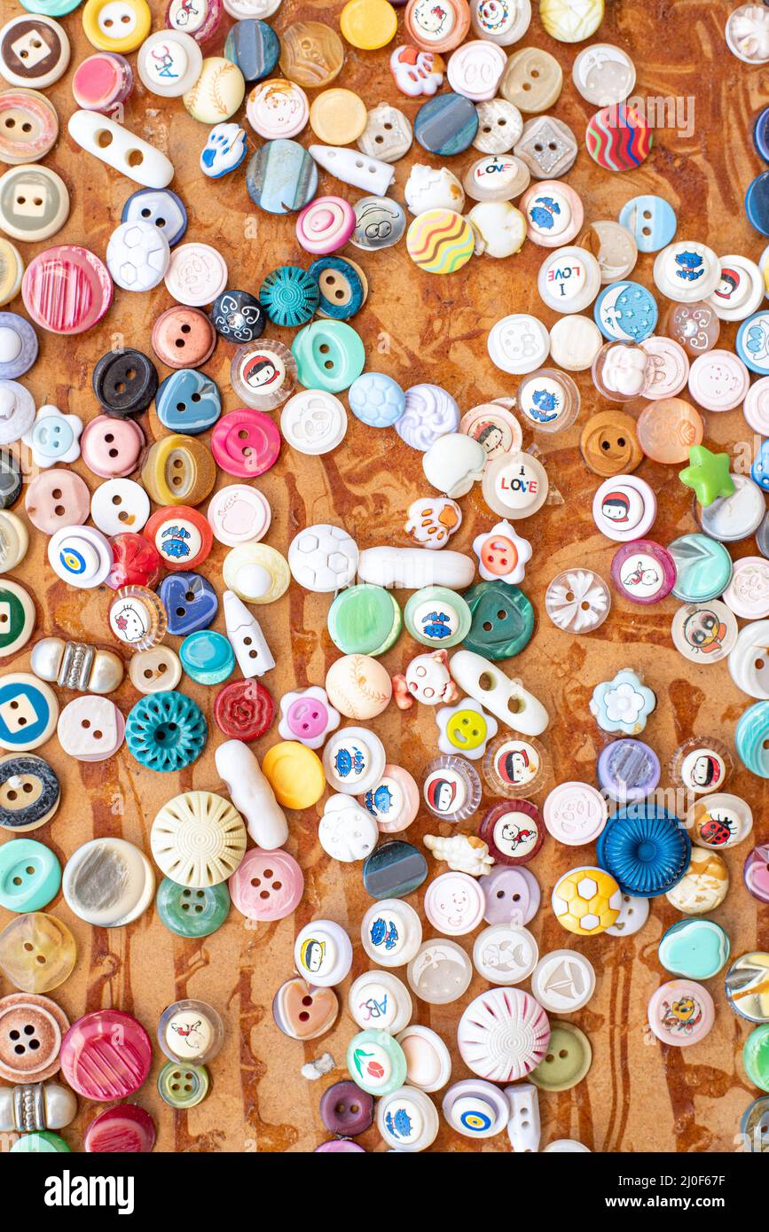 Group of colorful sewing buttons Stock Photo - Alamy