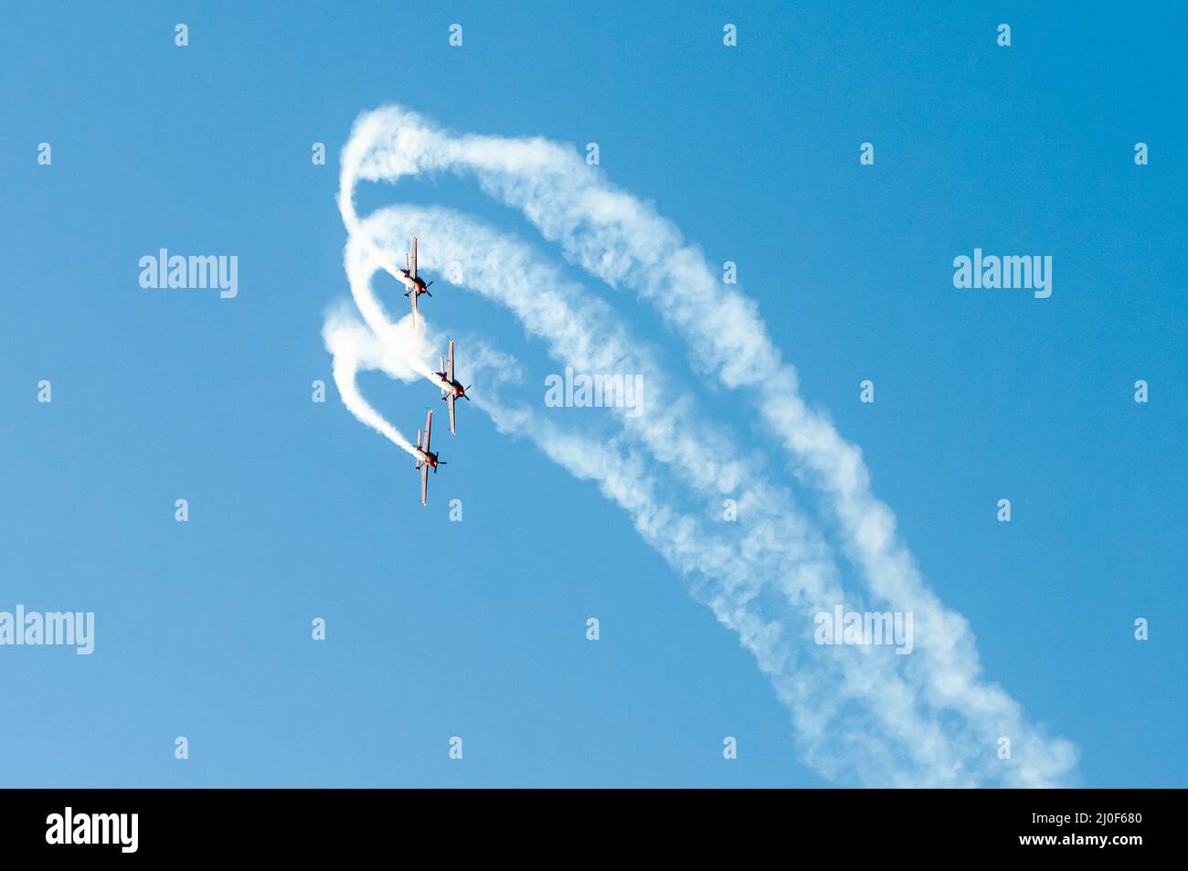 Airplanes on Athens flying week 2019 Stock Photo