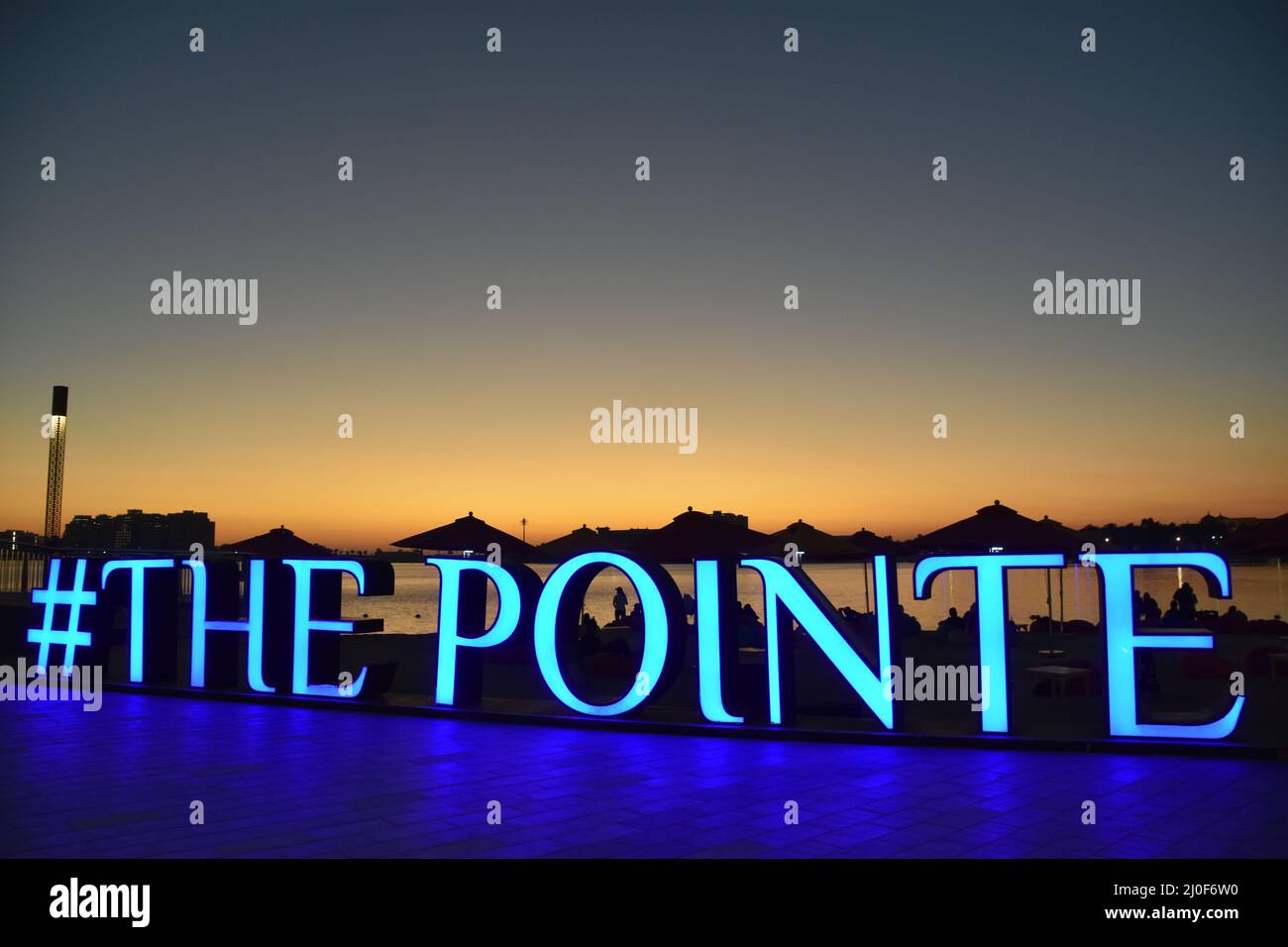 The Pointe sign at Palm Jumeirah in Dubai, UAE Stock Photo - Alamy