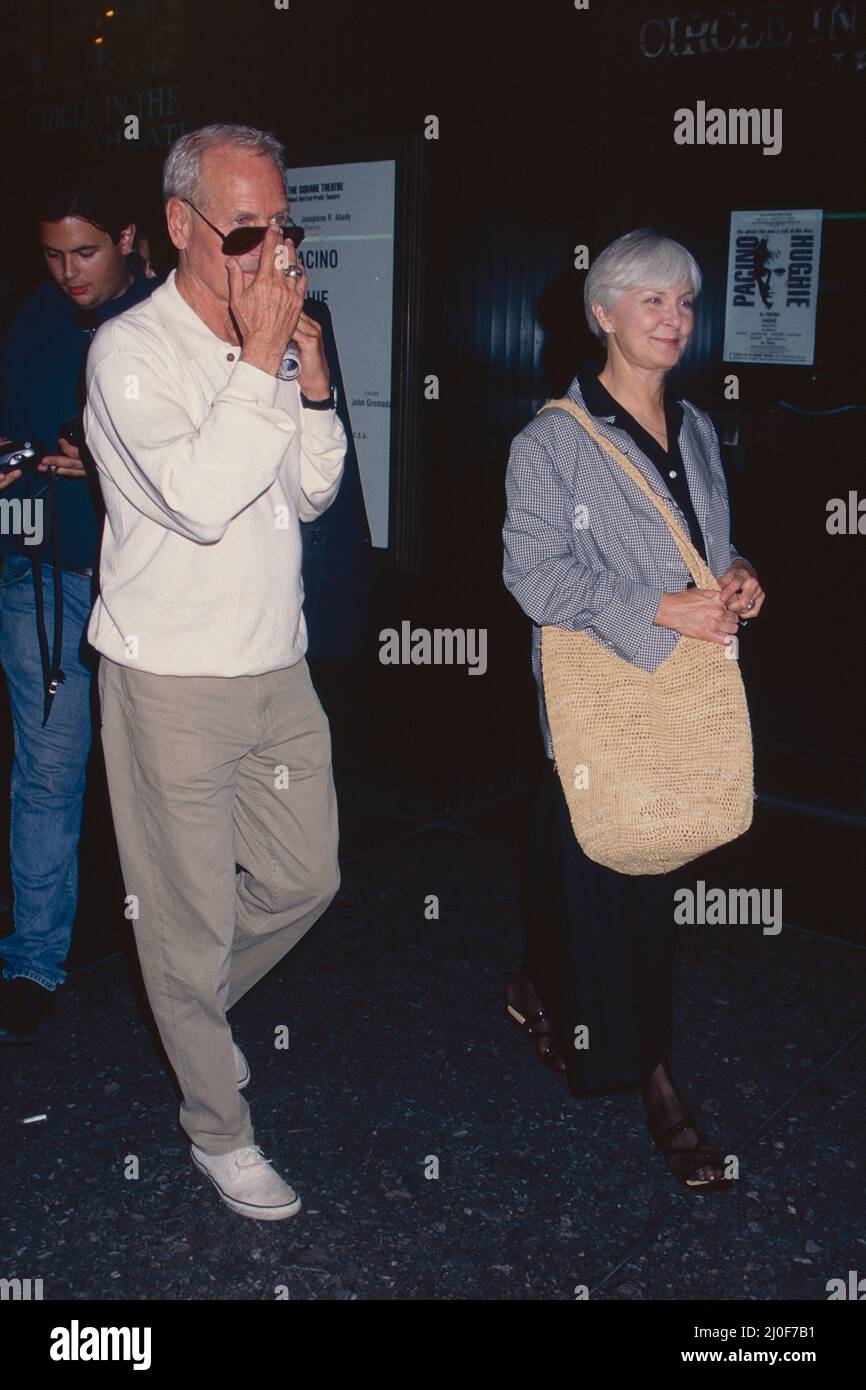 Paul Newman And Joanne Woodward At A Performance Of Hughie At Circle