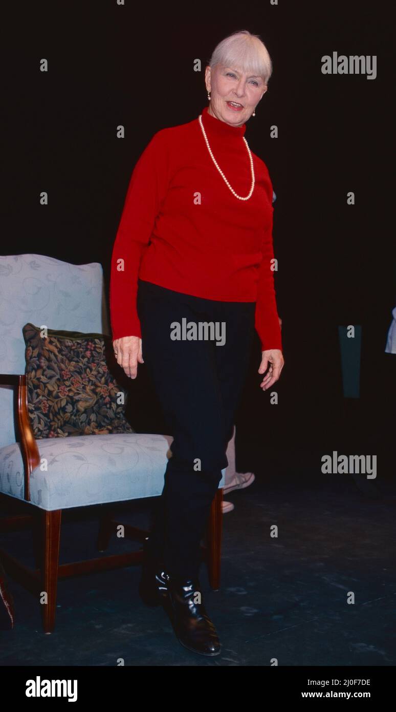 Joanne Woodward following a rehearsal for a benefit reading of A.R