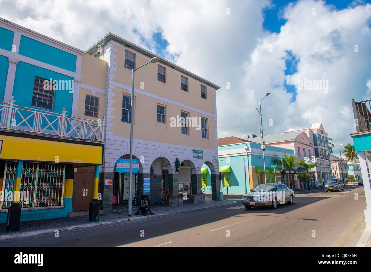 Historic commercial building on Bay Street in historic downtown Nassau