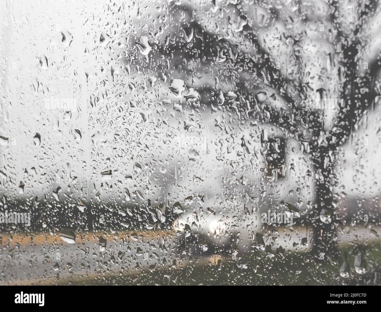 Driving in rain Stock Photo Alamy