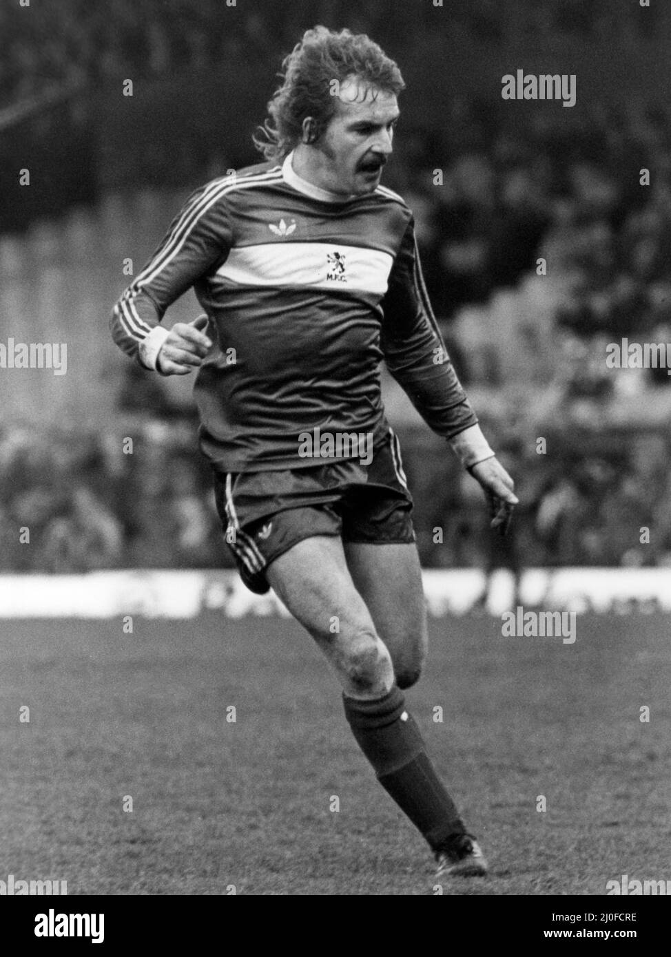 John Mahoney, Middlesbrough Football Player, Published 14th July 1979. Pre season match action. Stock Photo