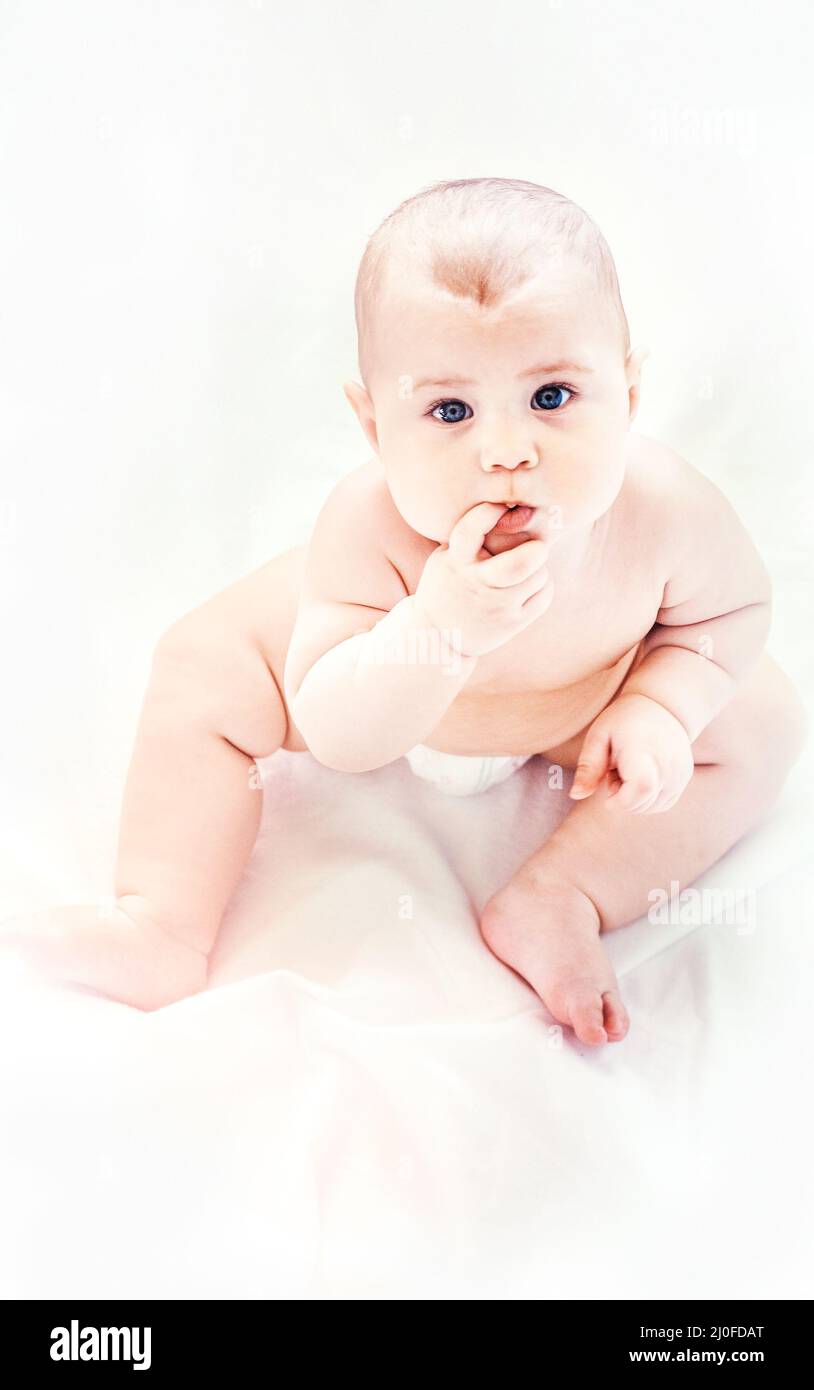 Portrait of a little cute baby Stock Photo