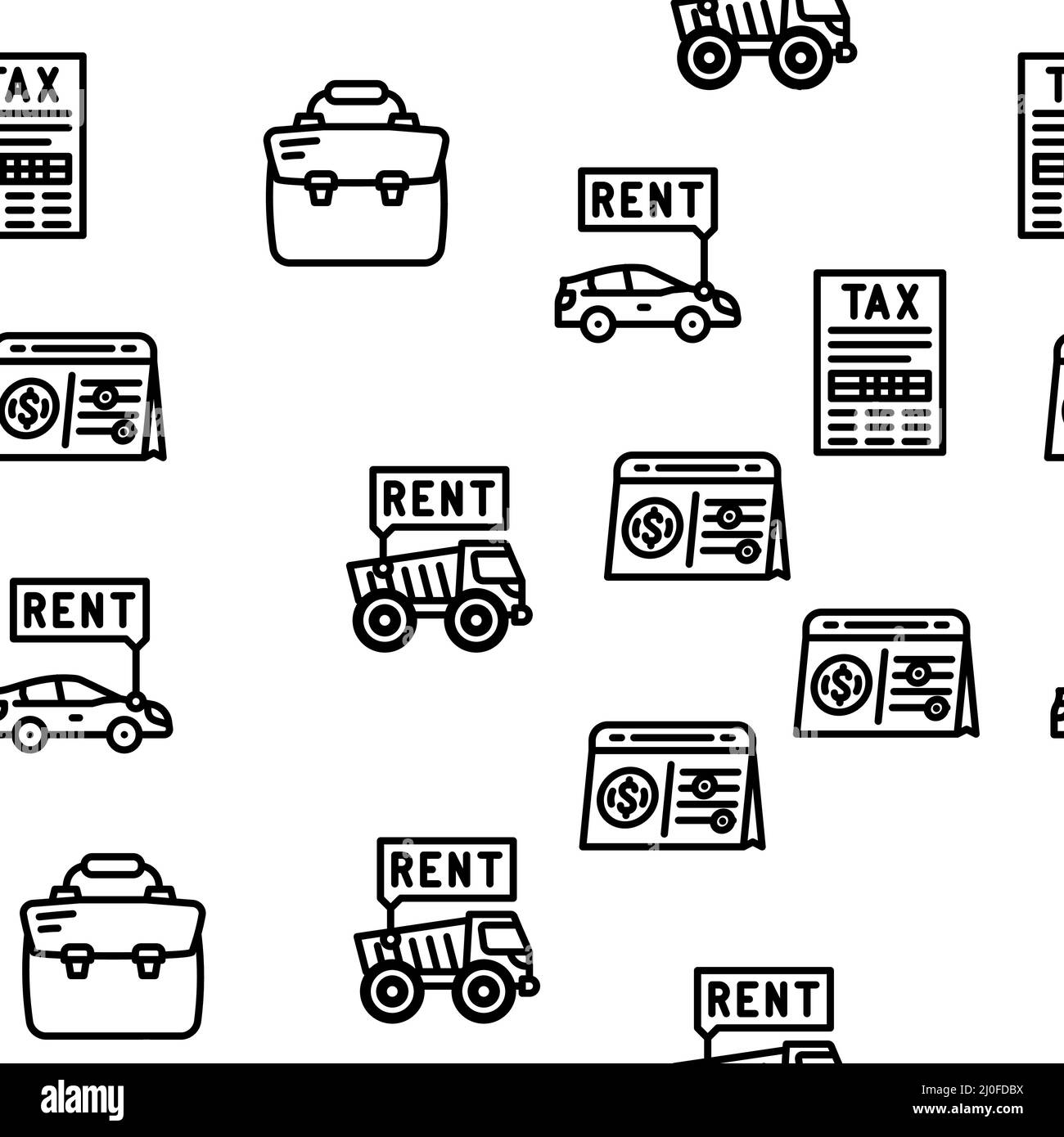 Passive Income Finance Earning Vector Seamless Pattern Stock Vector