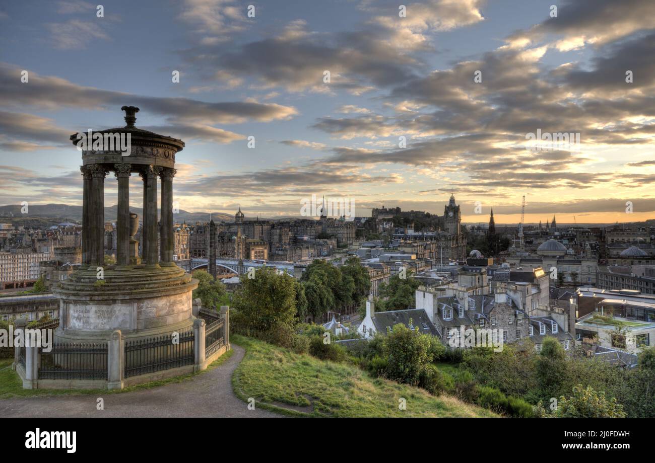 Cityscape of Edinburg city, Scotland UK Stock Photo Alamy