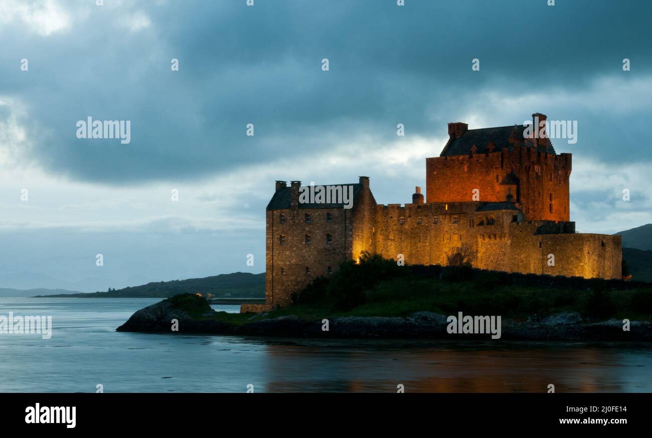 Eilean Donan Castle in the lake of Loch alsh  at the Highlands of Scotland. Stock Photo