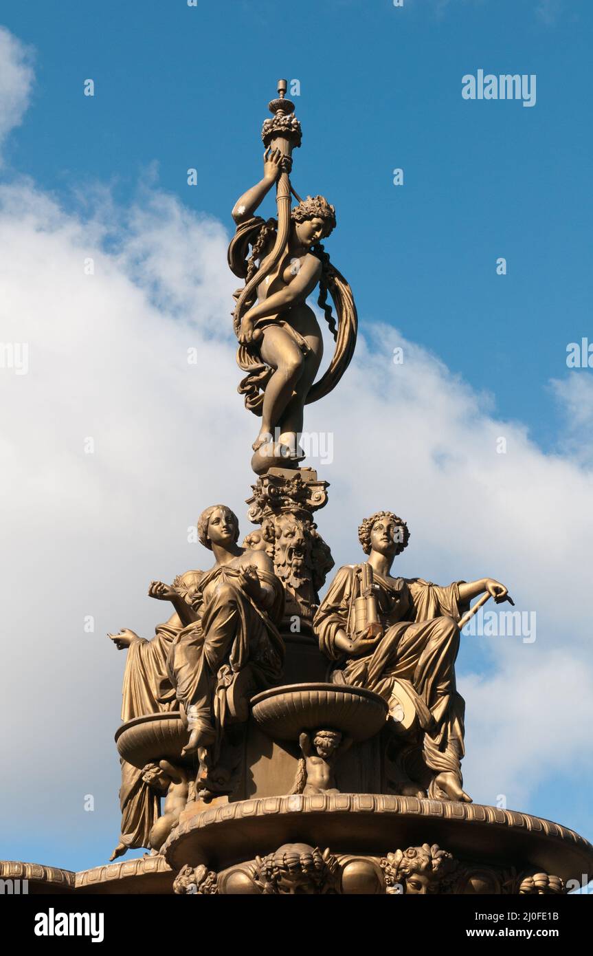 Ross fountain statue in Edinburgh, Scotland Stock Photo
