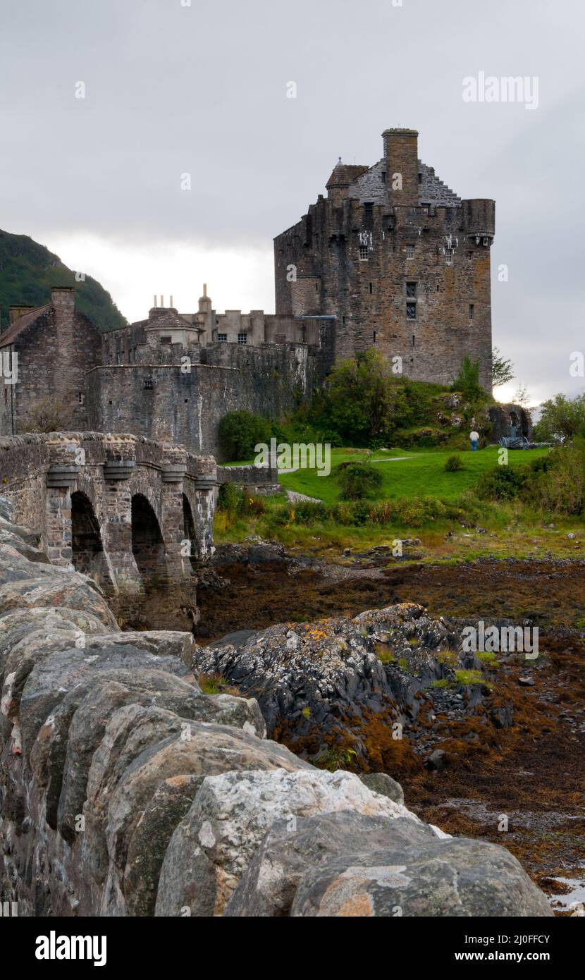 Eilean Donan Castle in the loch Alsh at the highlands of Scotland. Stock Photo