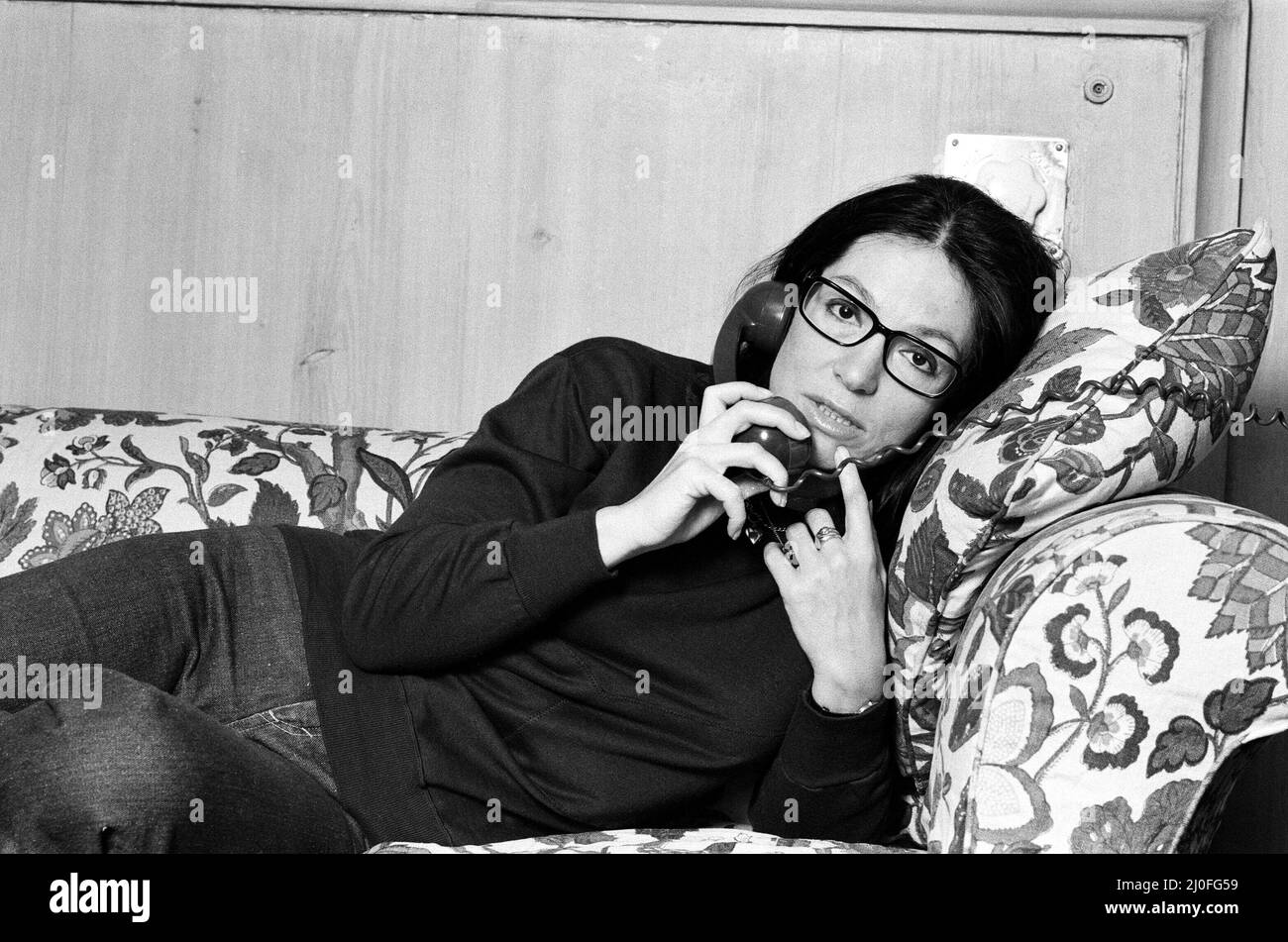 International Greek singer Nana Mouskouri. 25th January 1979 Stock