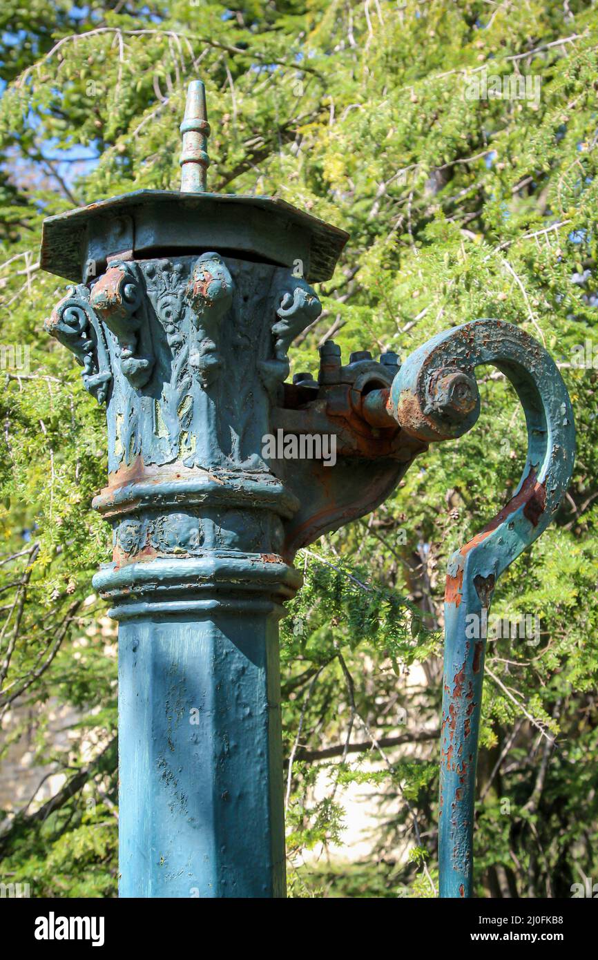 A close up of an old cast iron water pump Stock Photo Alamy