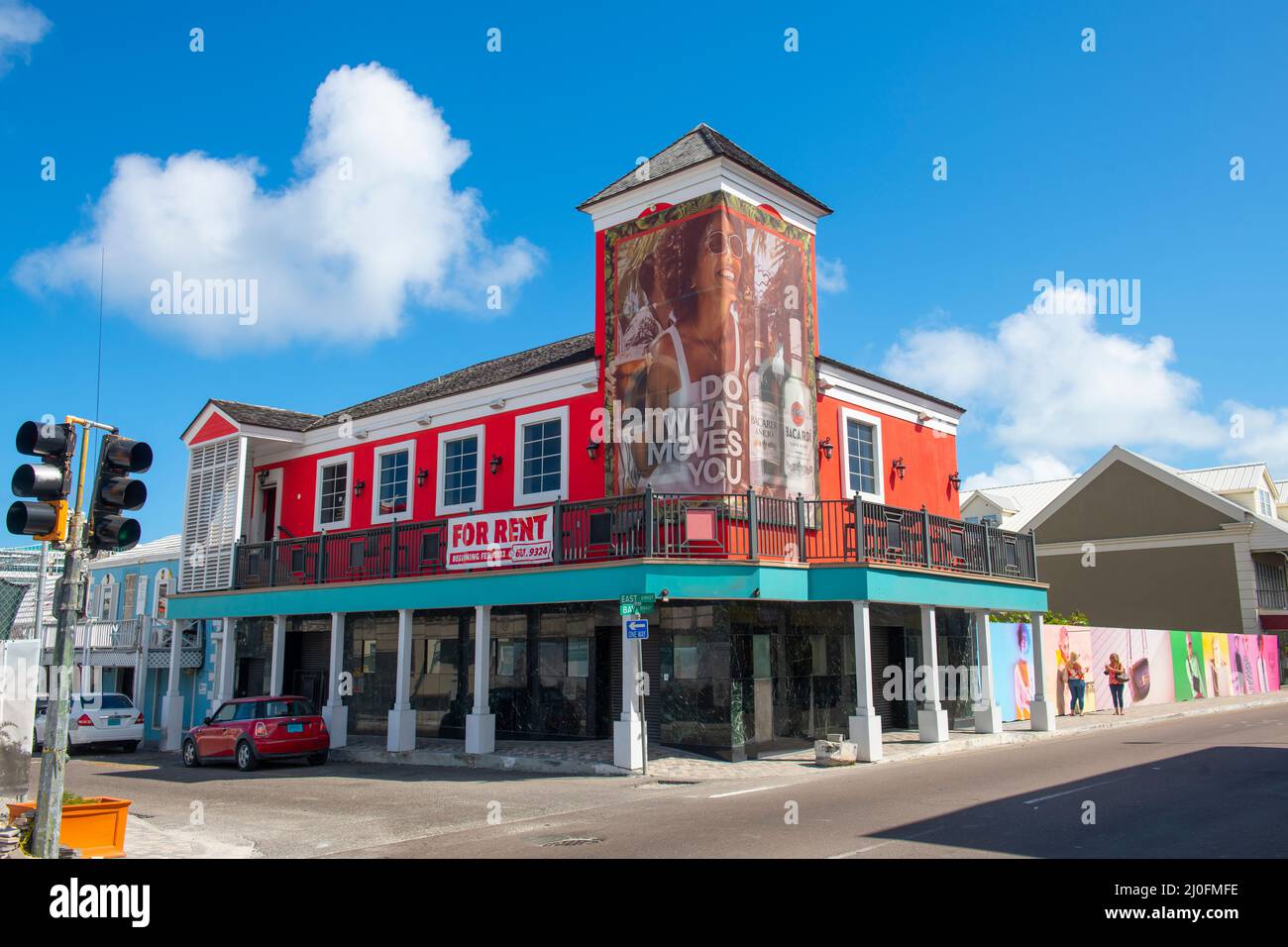 Historic commercial building on Bay Street in historic downtown Nassau