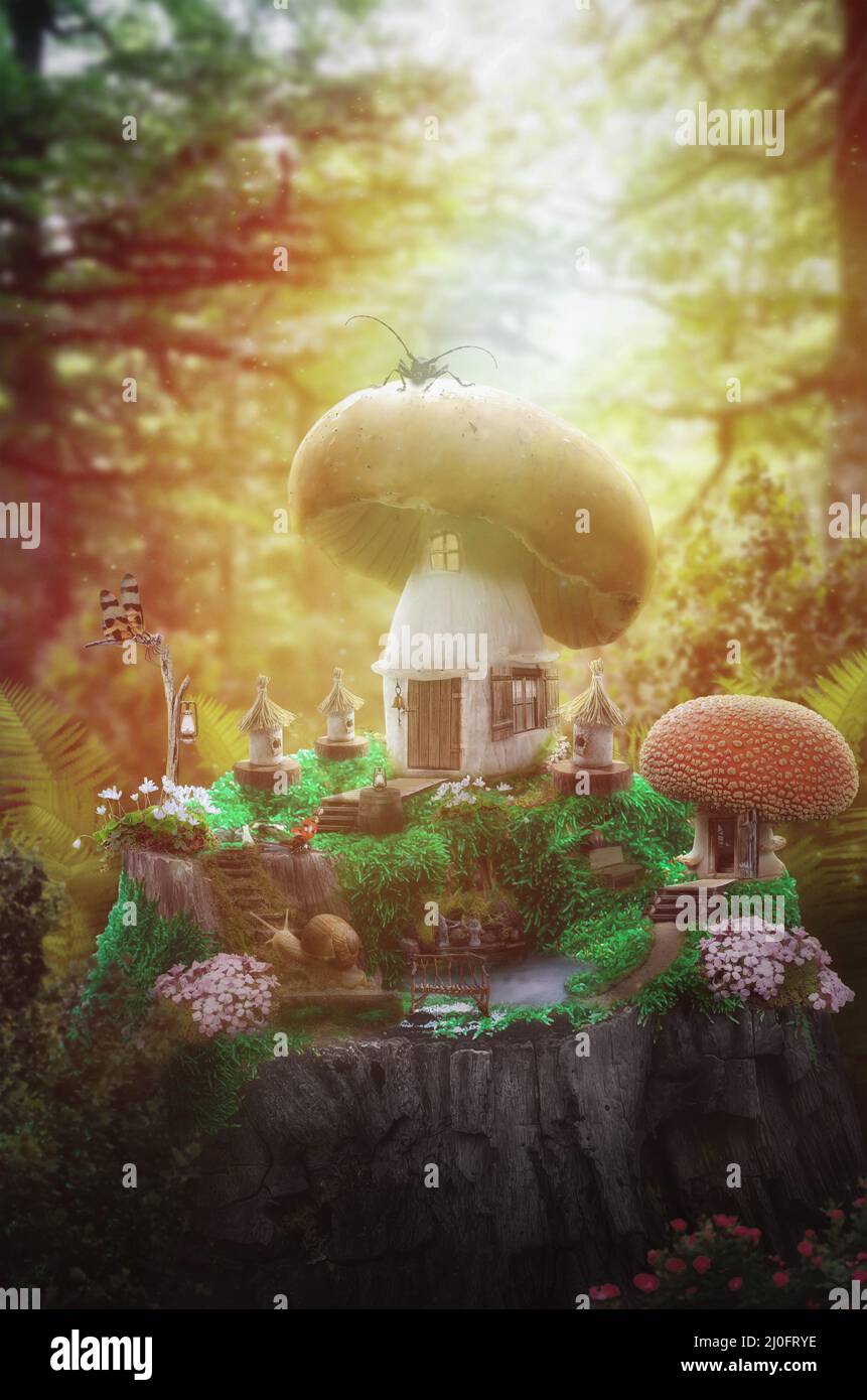 Fairytale house (mushroom) Stock Photo