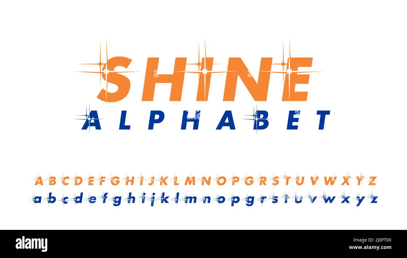 A Vector Illustration set of Shine Alphabet Monogram Logo Vector Sign Stock Vector
