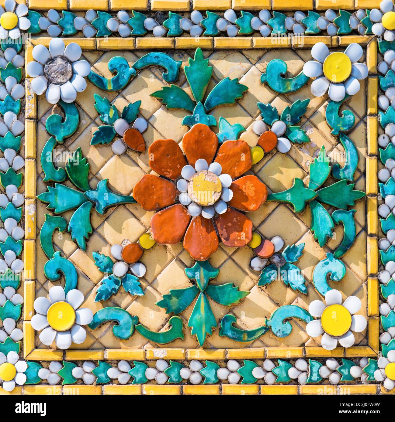 Fragment of ornament mosaic pattern Stock Photo