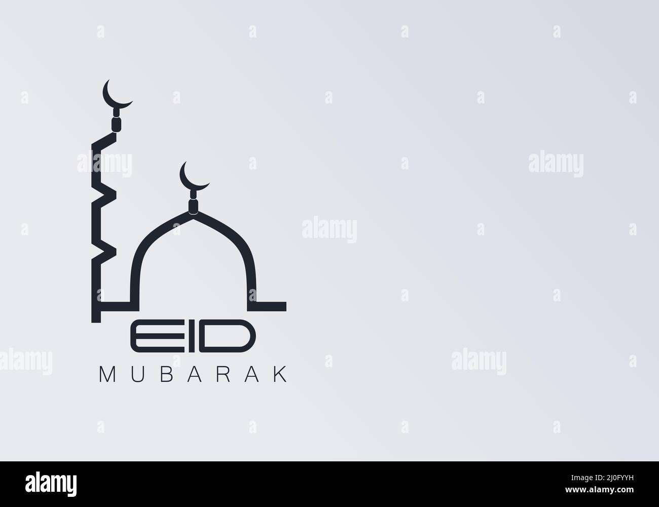 Eid Mubarak poster card and white background design Stock Vector Image