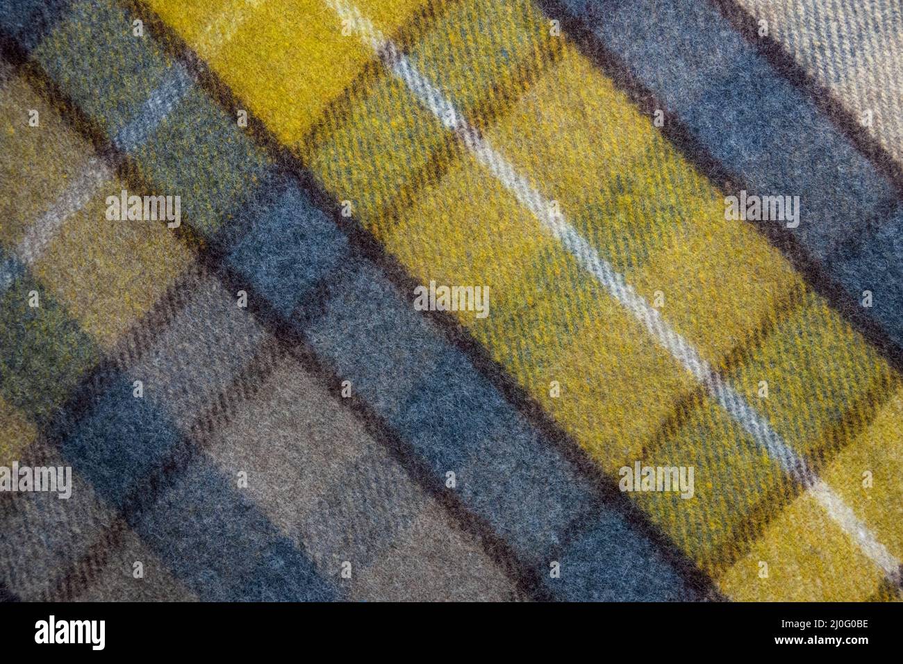 Background Texture Of A Tartan Plaid Blanket Stock Photo
