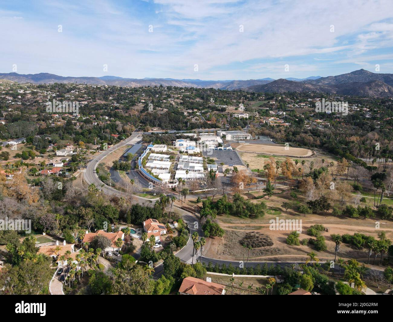 Aerial view of The East Canyon Area of Escondido Stock Photo Alamy