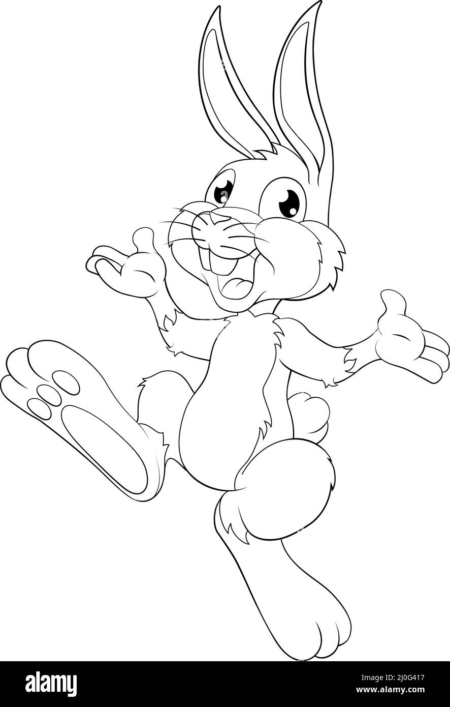 Easter Bunny Cartoon Rabbit Illustration Stock Vector
