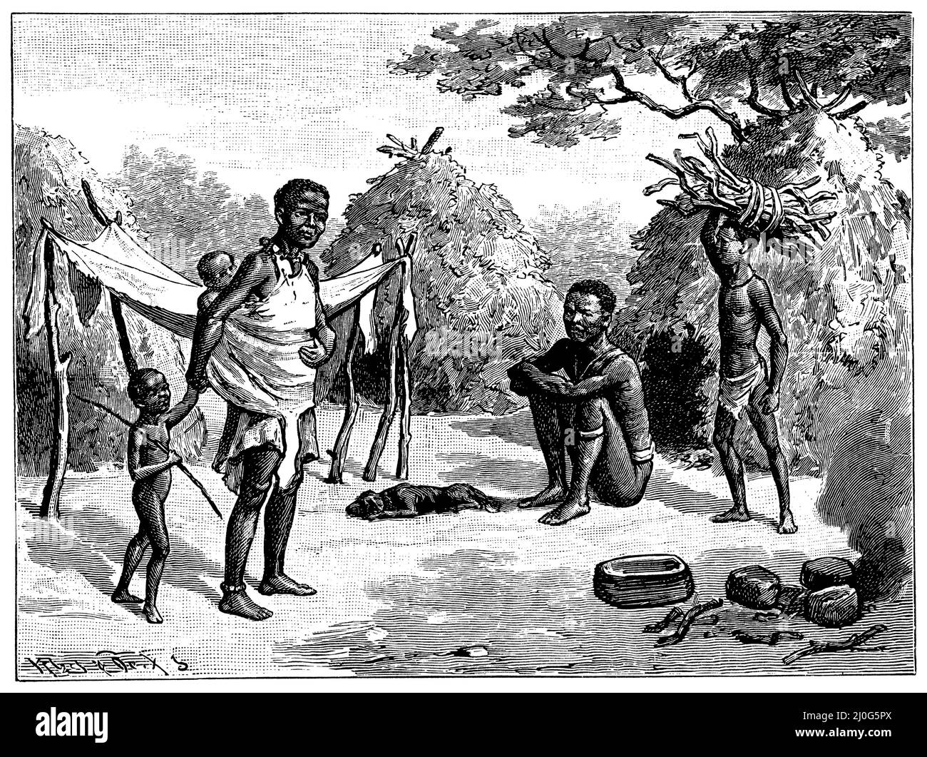 Huts of bushmen in the Kalahari, , Kaeseberg u. Oertel xa (, 1906