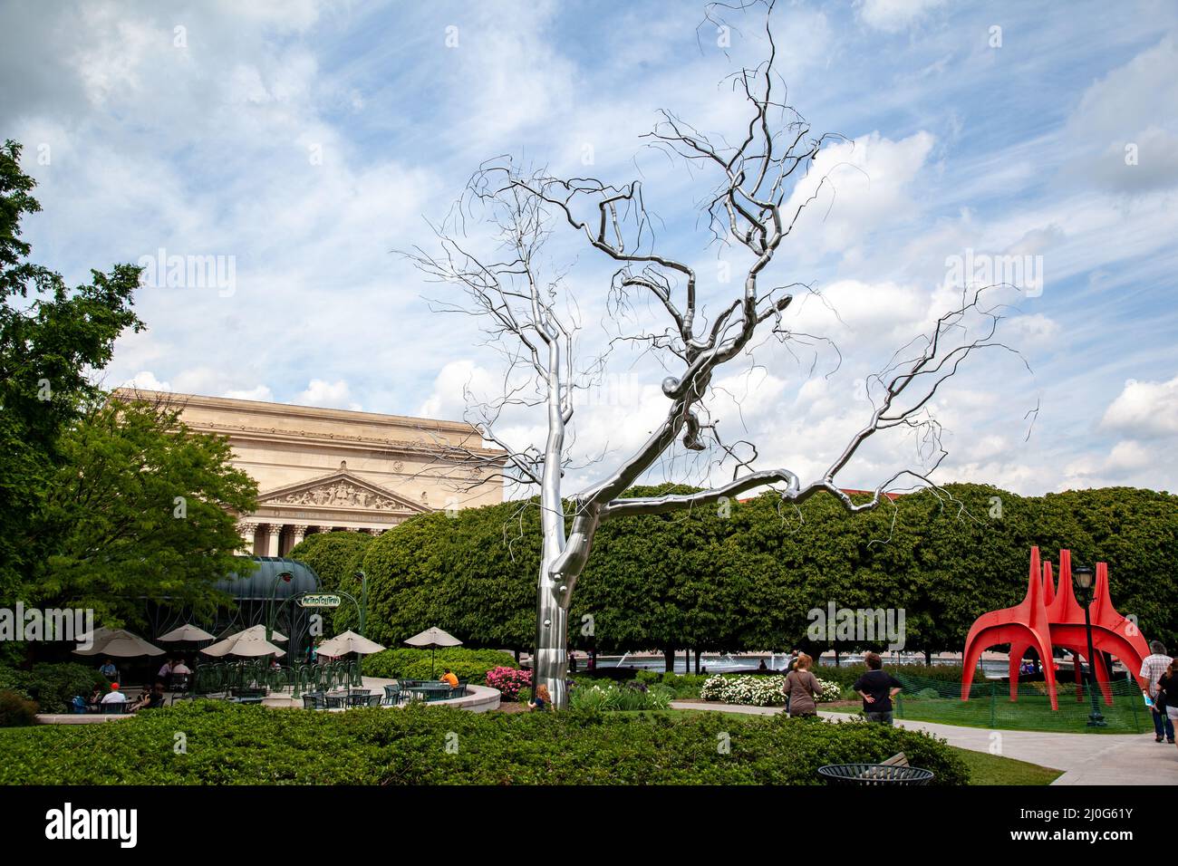View of the garden of the National Gallery of Art in Washington DC