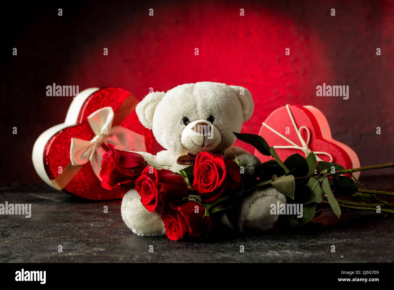Teddy Bear With Red Roses And Card With Lettering Get Well Stock Photo,  Picture and Royalty Free Image. Image 21133182.