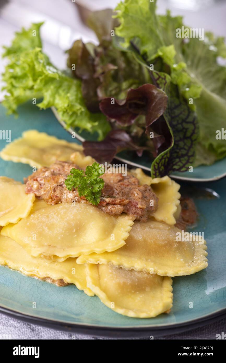 Delicious ravioli tomato sauce hi-res stock photography and images - Alamy