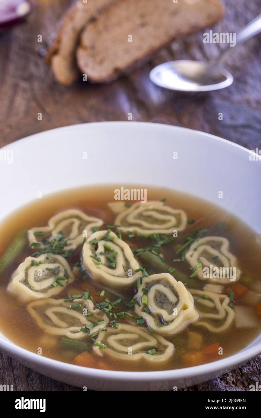 Bavarian Maultaschen Soup On Wood Stock Photo Alamy bavarian-maultaschen-soup-on-wood-stock-photo-alamy