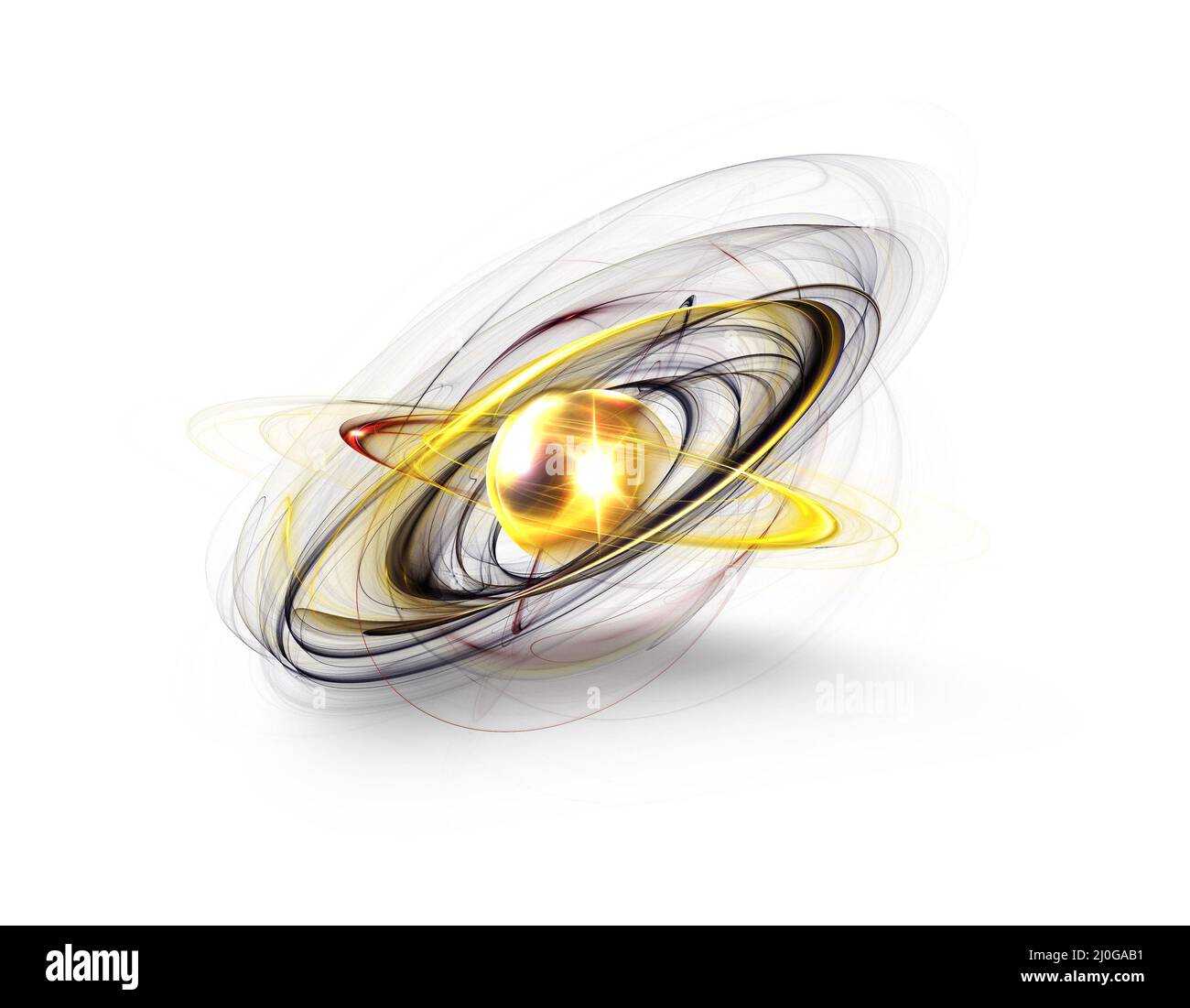 Abstract atom on white background Stock Photo Alamy