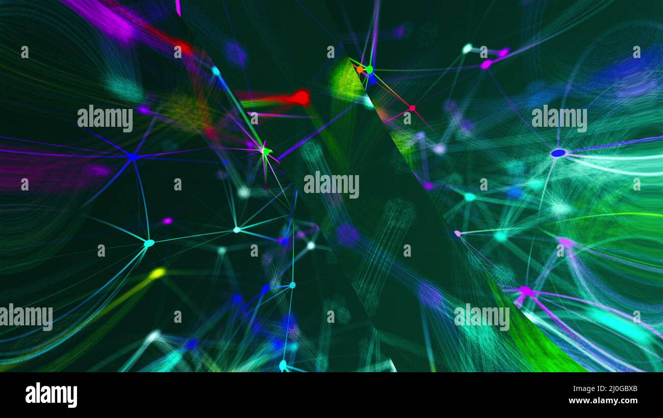 Abstract connection dots. Technology background. Network concept Stock Photo