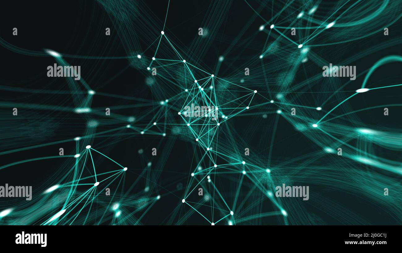 Abstract connection dots. Technology background. Network concept Stock Photo