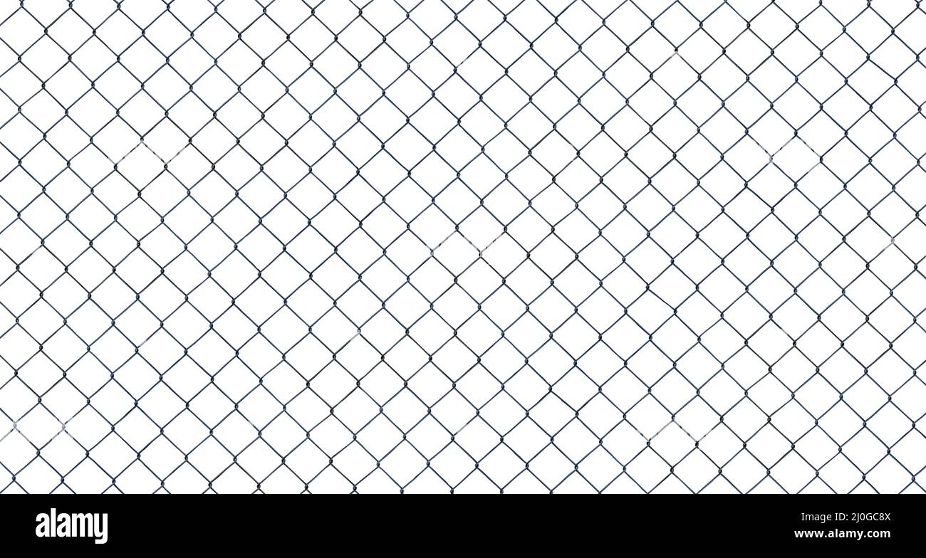 Isolated Chain-Link Fence Stock Photo