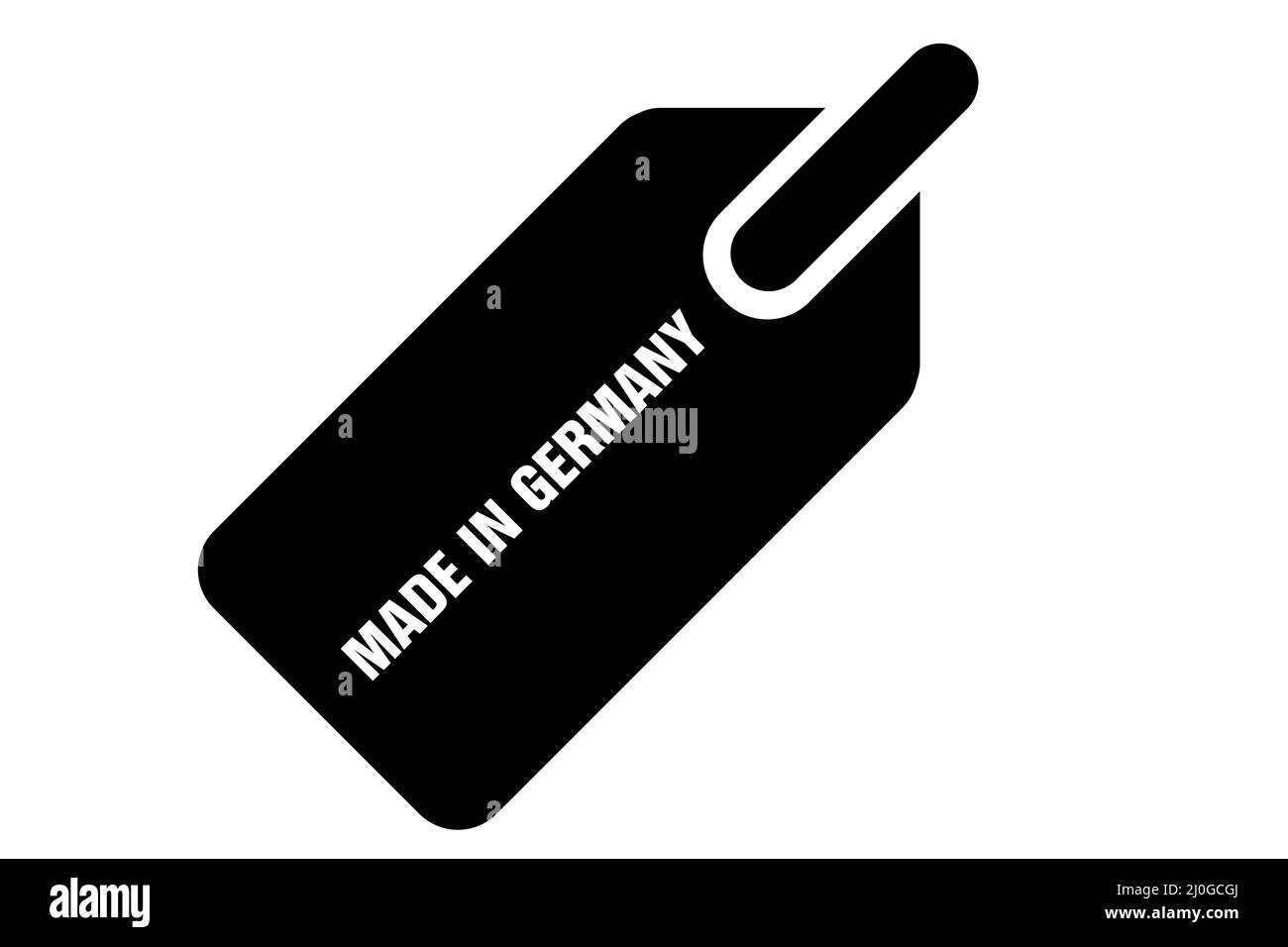 Illustration of a price tag with 'Made in Germany' text Stock Photo