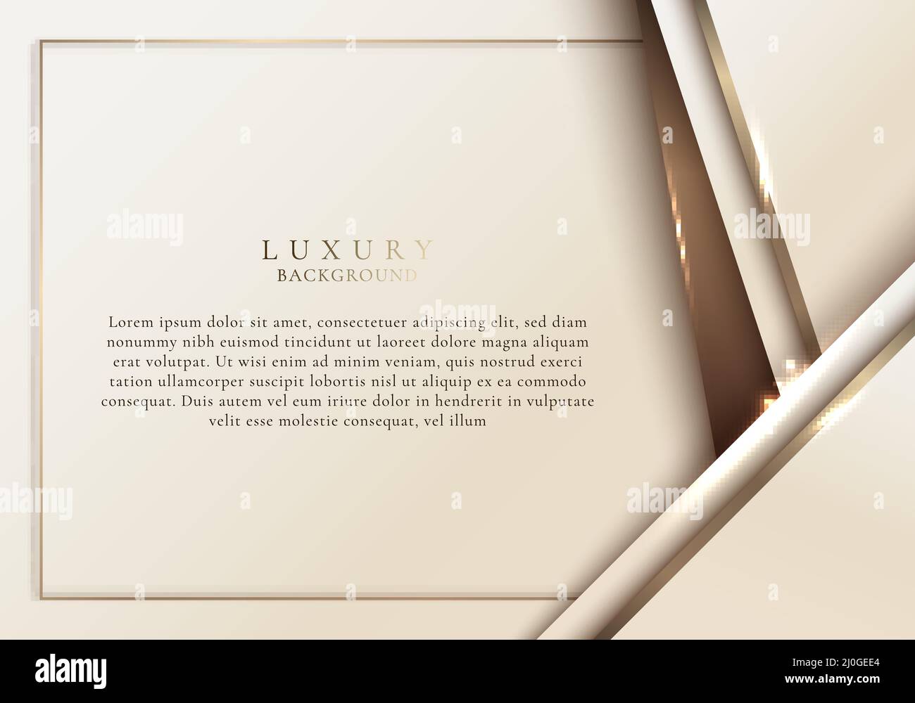 3D modern luxury template design white stripes and golden glitter line ...