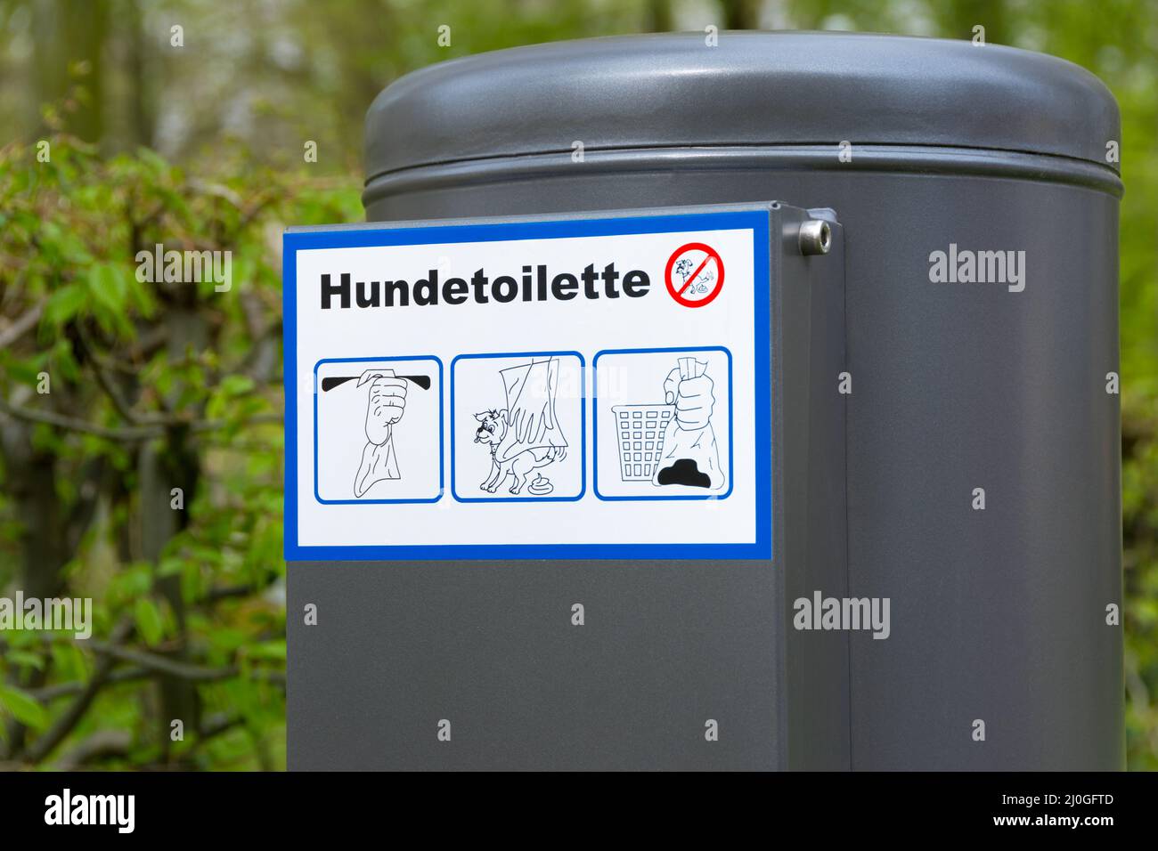 Hundetoilette (Dog toilet) in Germany Stock Photo