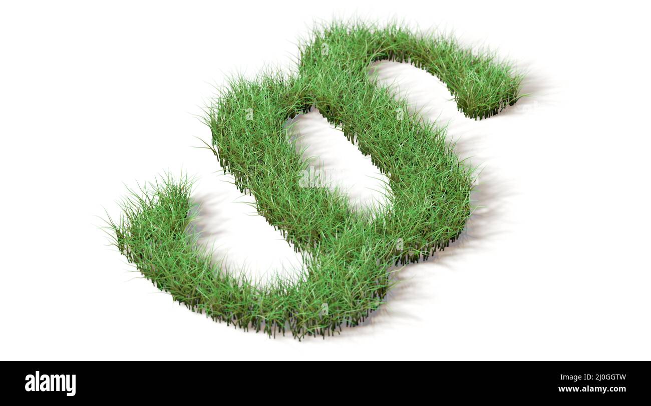 Grass as a paragraph symbol Stock Photo