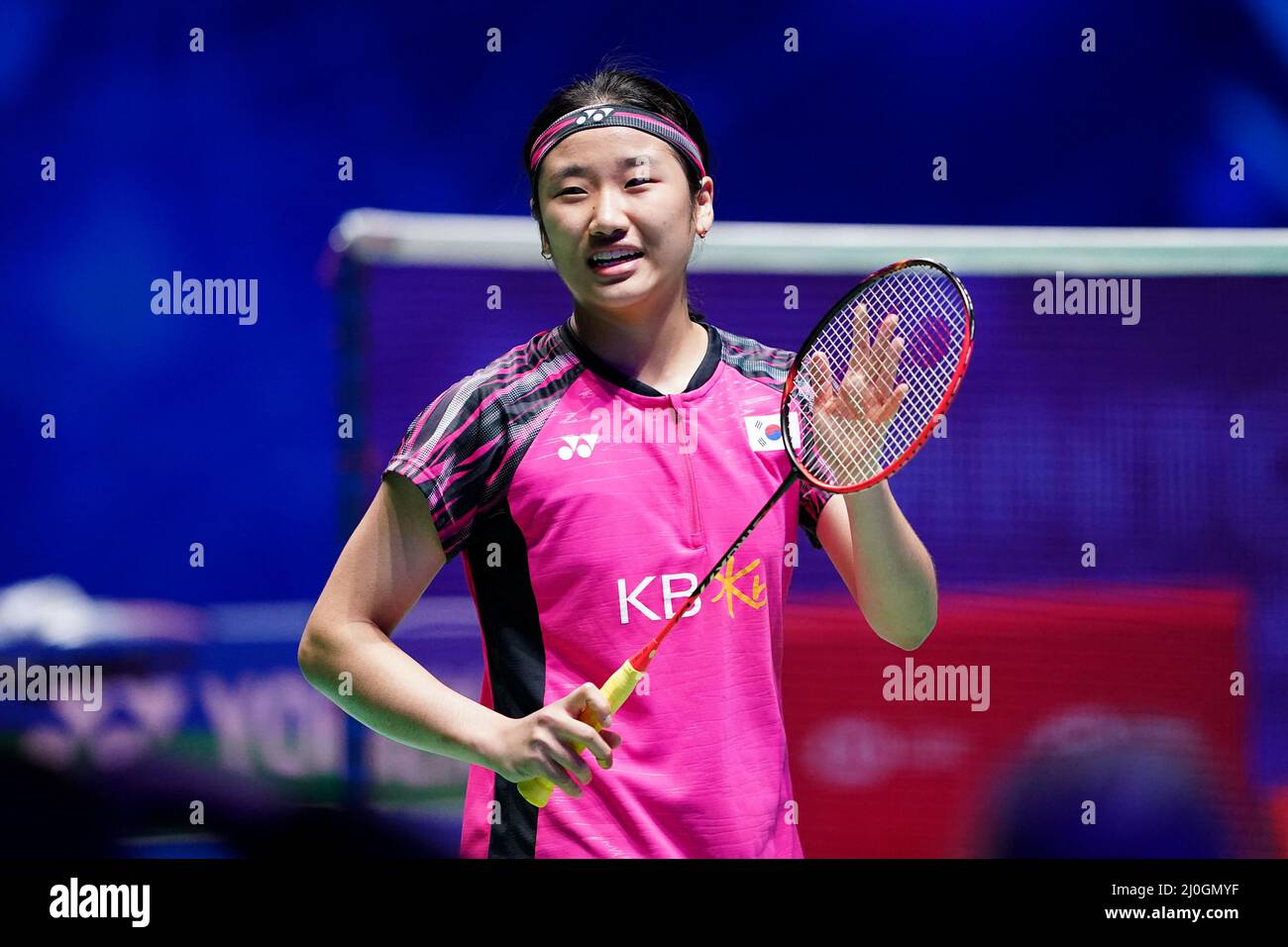 Koreas An Seyoung in action against Taiwans Tai Tzu-ying during day four of the YONEX All England Open Badminton Championships at the Utilita Arena Birmingham