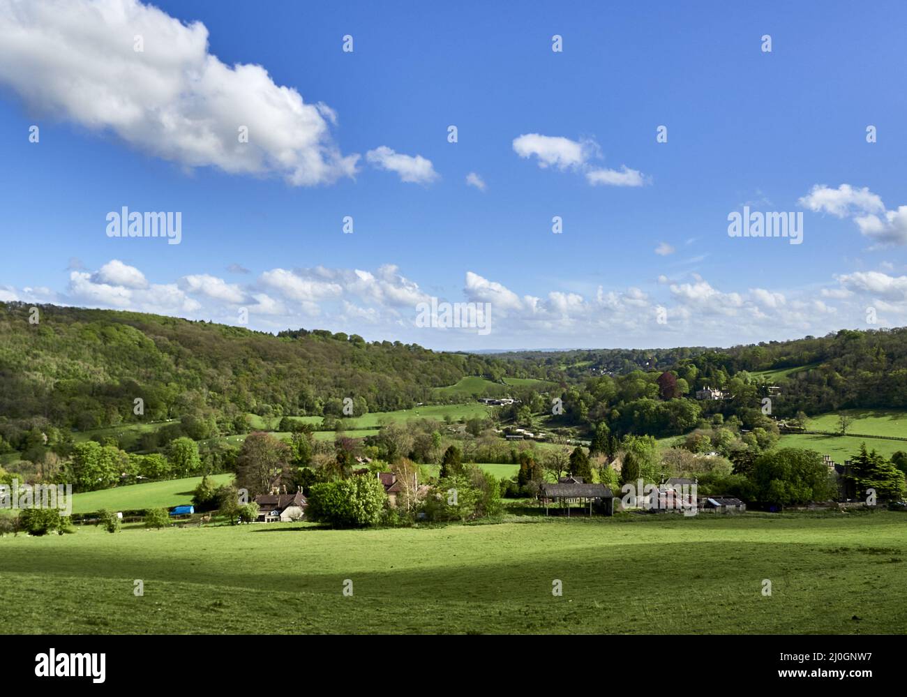 UK - Wiltshire - Limpley Stoke Valley Stock Photo