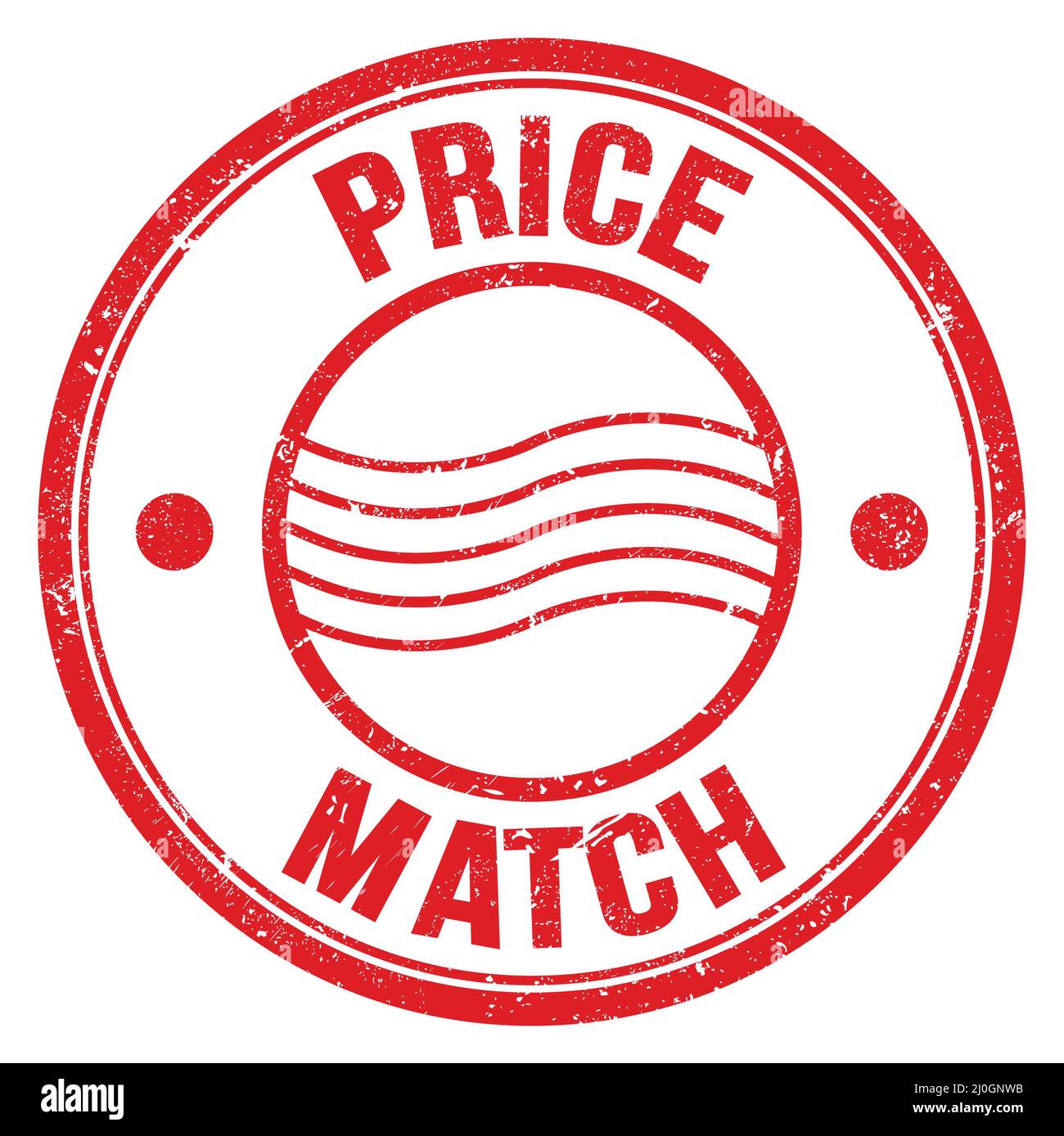 PRICE MATCH text written on red round postal stamp sign Stock Photo - Alamy