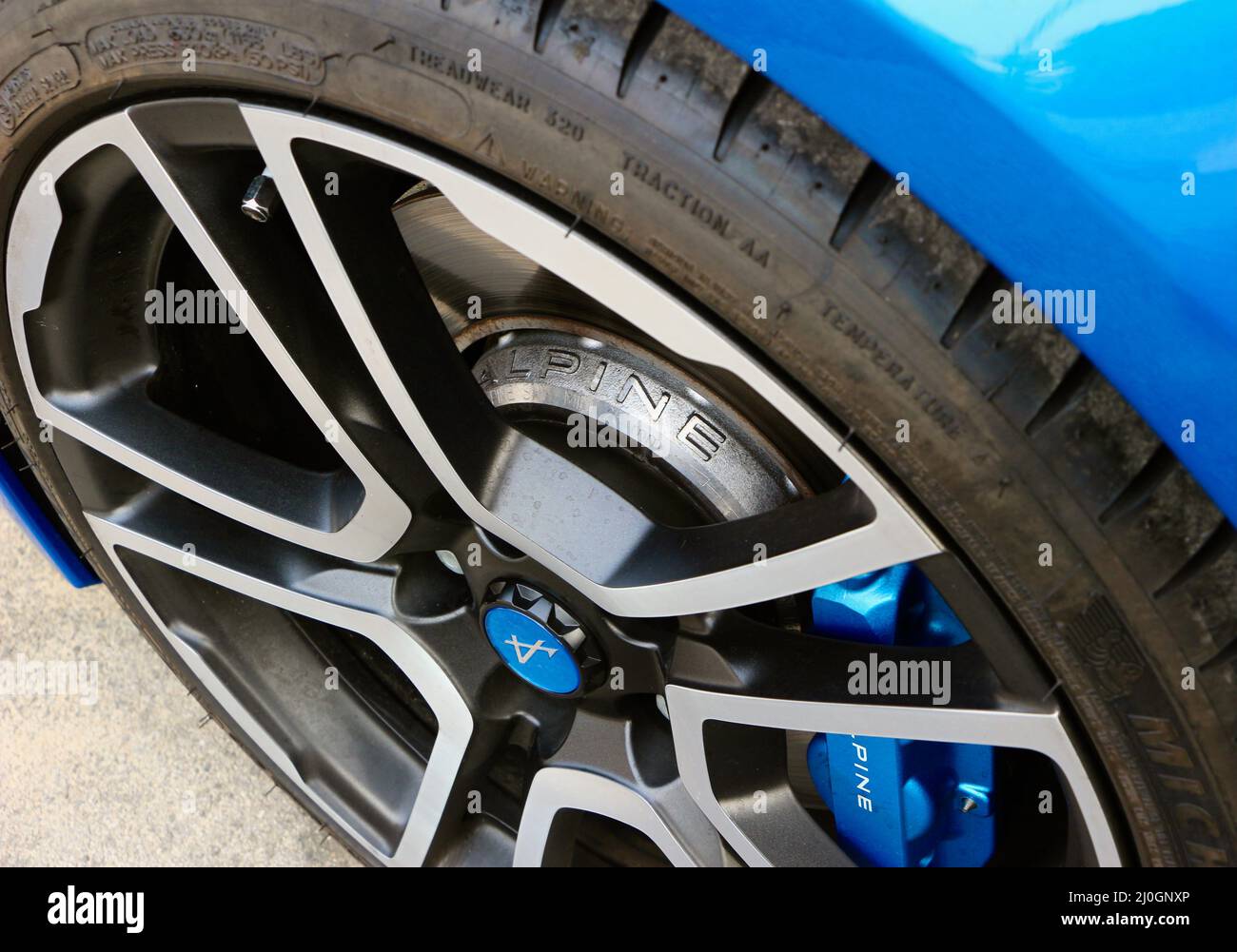 Alpine Rims Front View Wheel detail of an Alpine A110 at the 942 Gran Turismo car enthusiast ...