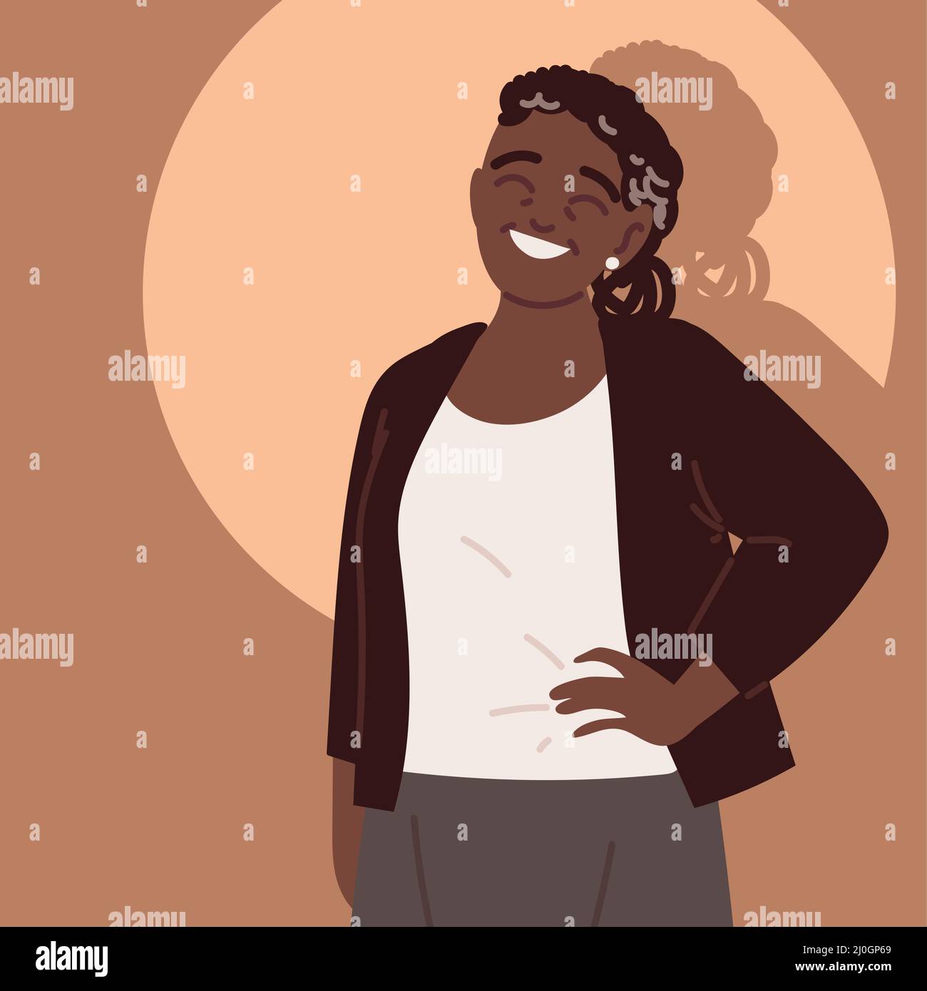 Mature black african american woman Stock Vector Images - Alamy