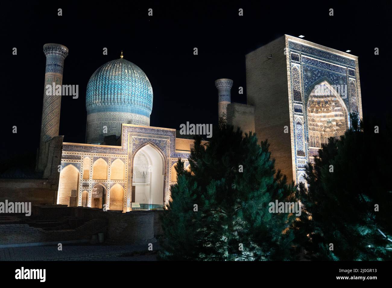 The Gor Amir Maqbarasi mausoleum in Samarkand, Uzbekistan Stock Photo