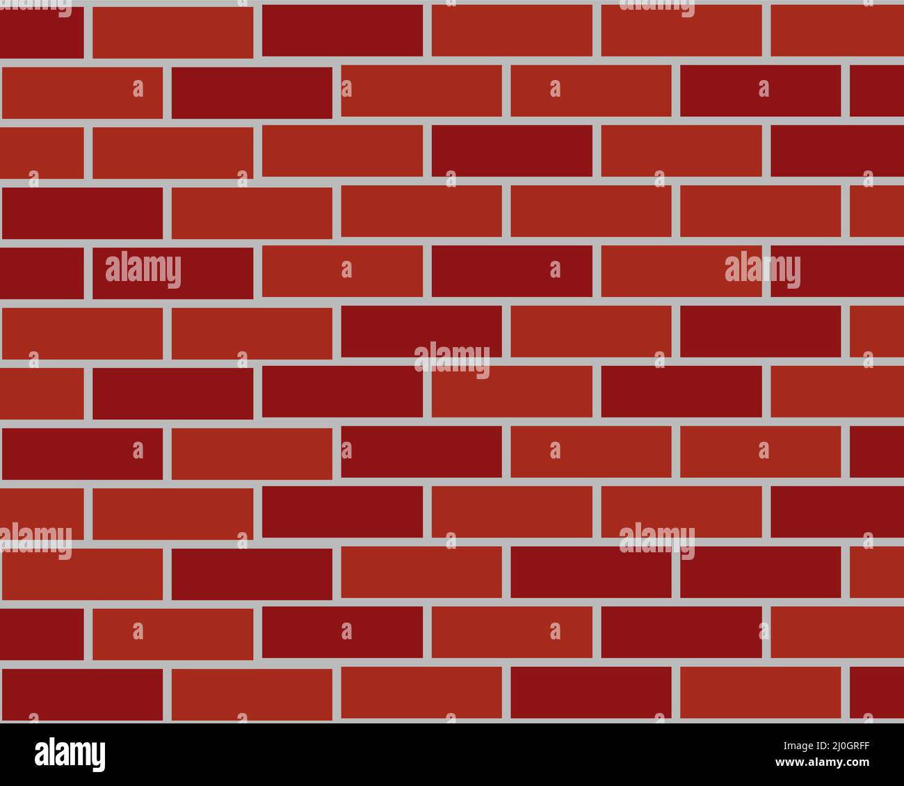 red brick wall vector seamless background wallpaper Stock Vector