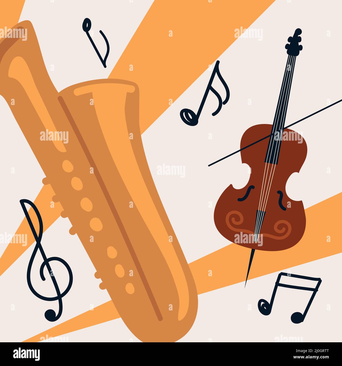 music instrument and notes Stock Vector Image & Art - Alamy