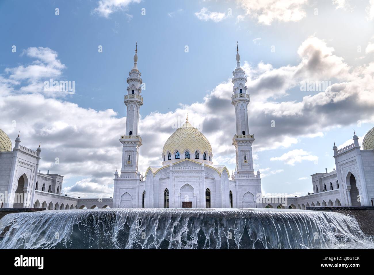 The White mosque in Bulgar Tatarstan Stock Photo