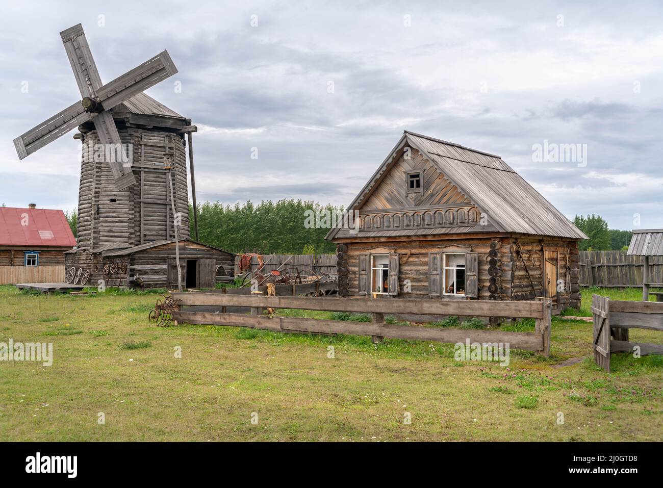 The old traditional village in kazan region Stock Photo