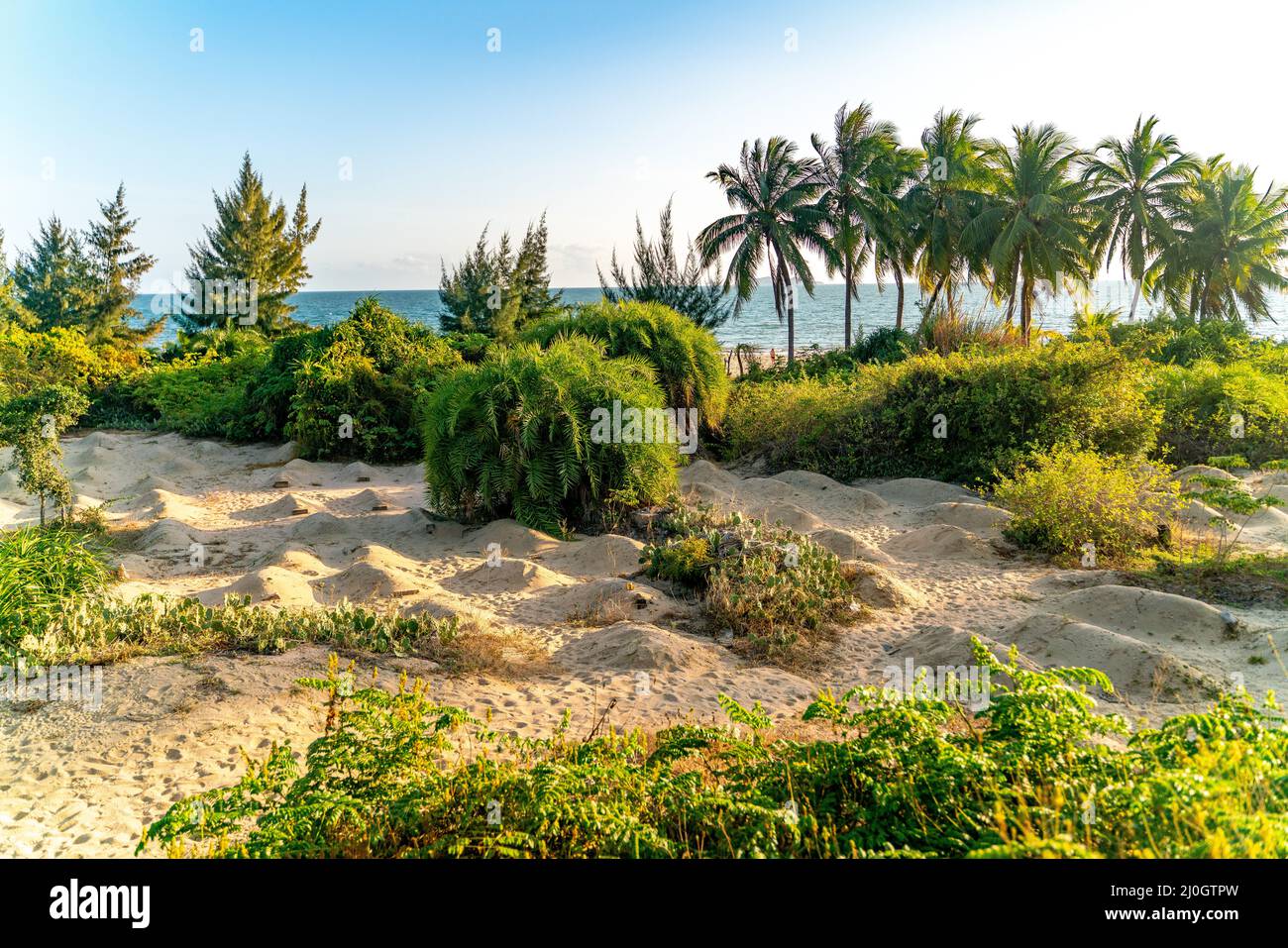 The amazing view of Sanya beach on Hainan, China Stock Photo