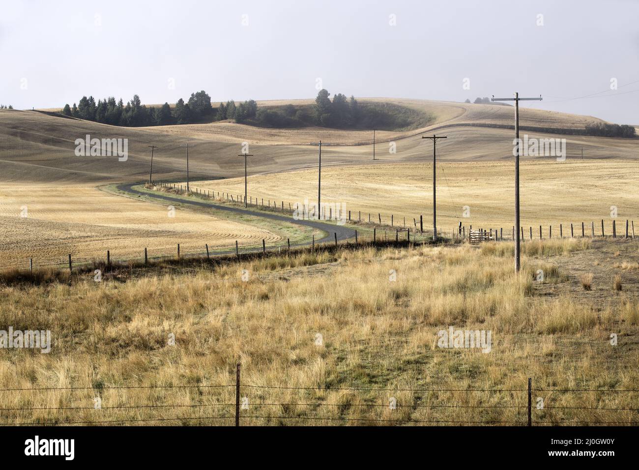 Winding road in eastern Washington Stock Photo Alamy